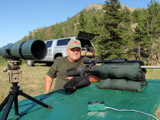 After installing his new Night Force Scope, Plumbing the reticle to the top of the receiver (Not Gravity), Bob is now ready to Zero his Monster Weatherby 338-378 at 100 yards.